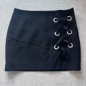 Express Lace-Up Mini Skirt